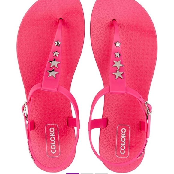 👣💦COLOKO Pink Star Accent Frangipani Sandal - Picture 3 of 5